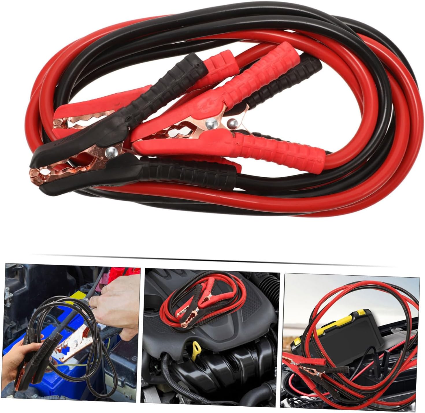 Cabilock 2.5m Emergency Wire Heavy Duty Booster Jumper Cable Automotive Battery Cable Clamp Car Battery Booster Kit