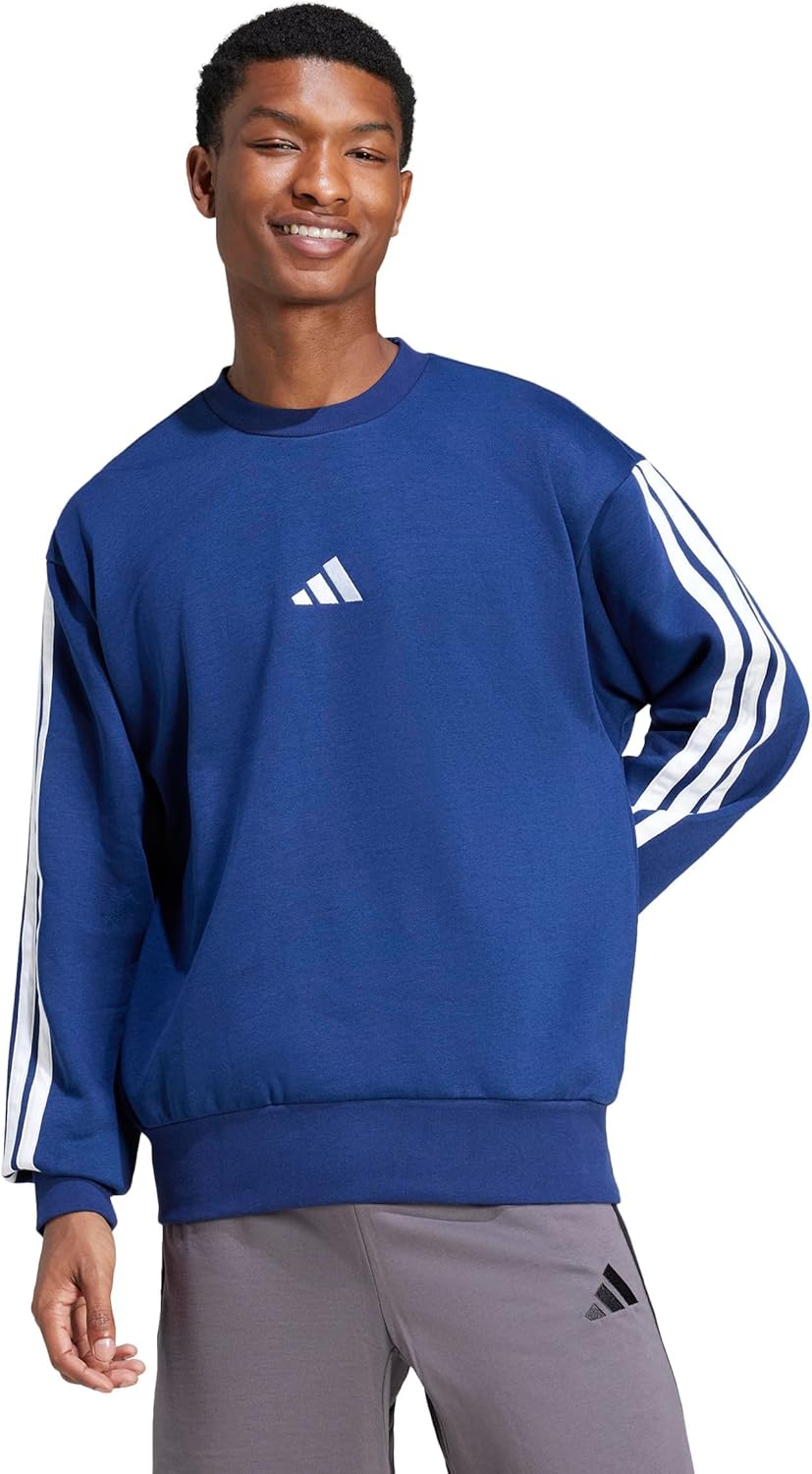 adidas mens Essentials Fleece 3-stripes Sweatshirt