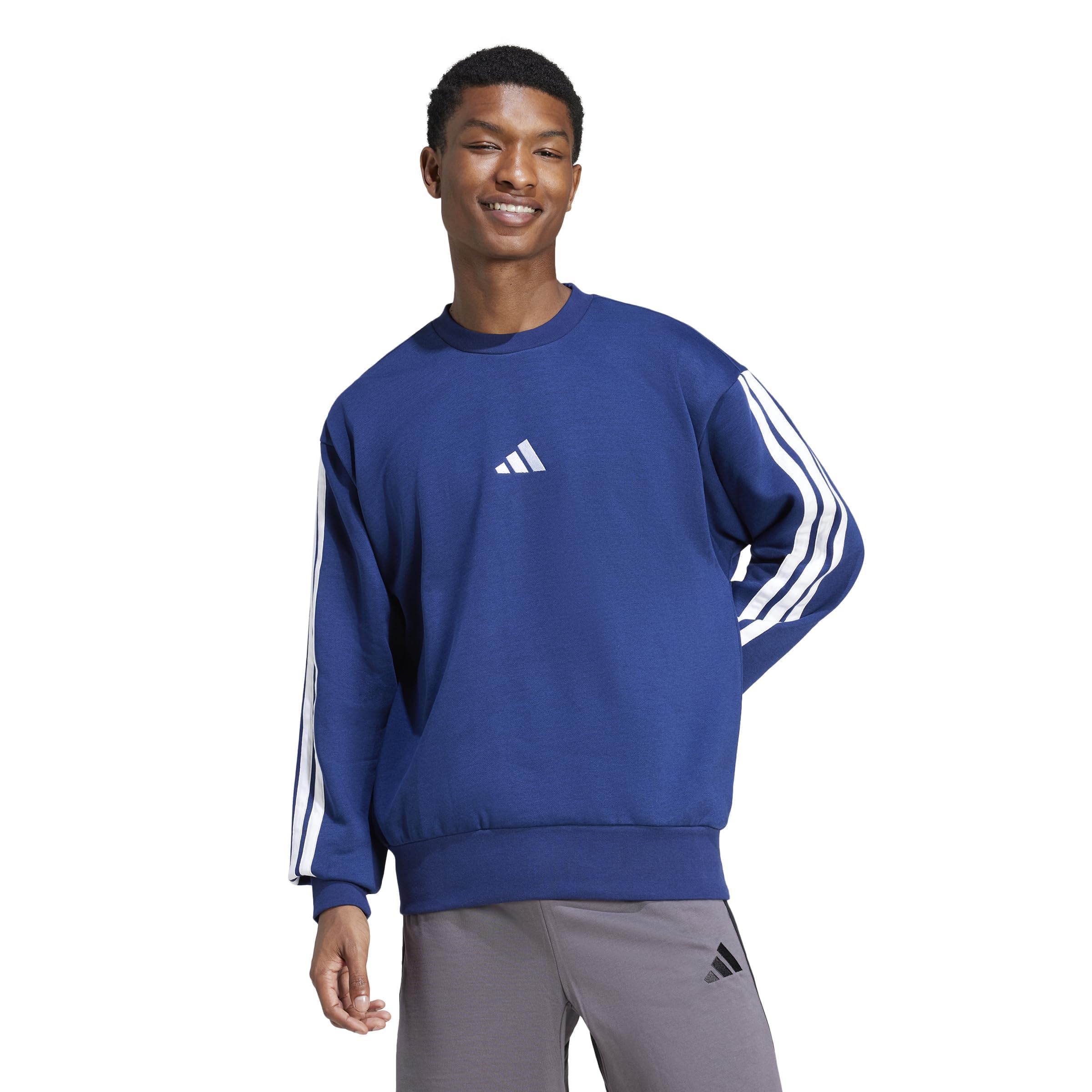Men's Essentials Fleece 3-Stripes Sweatshirt