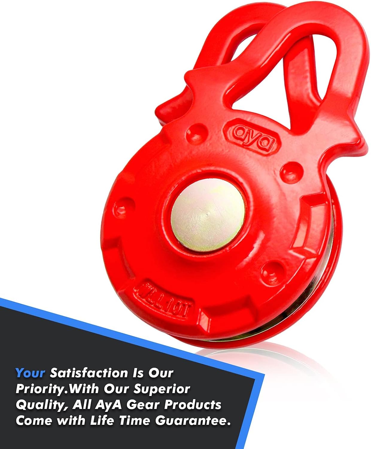 Multi-Function Premium Snatch Blocks 66,000 lbs (30Ton) Break Strength | Heave Duty Vehicle Recovery Gear, for Steel Wire Cable or Synthetic Rope and Soft Shackles(Green)