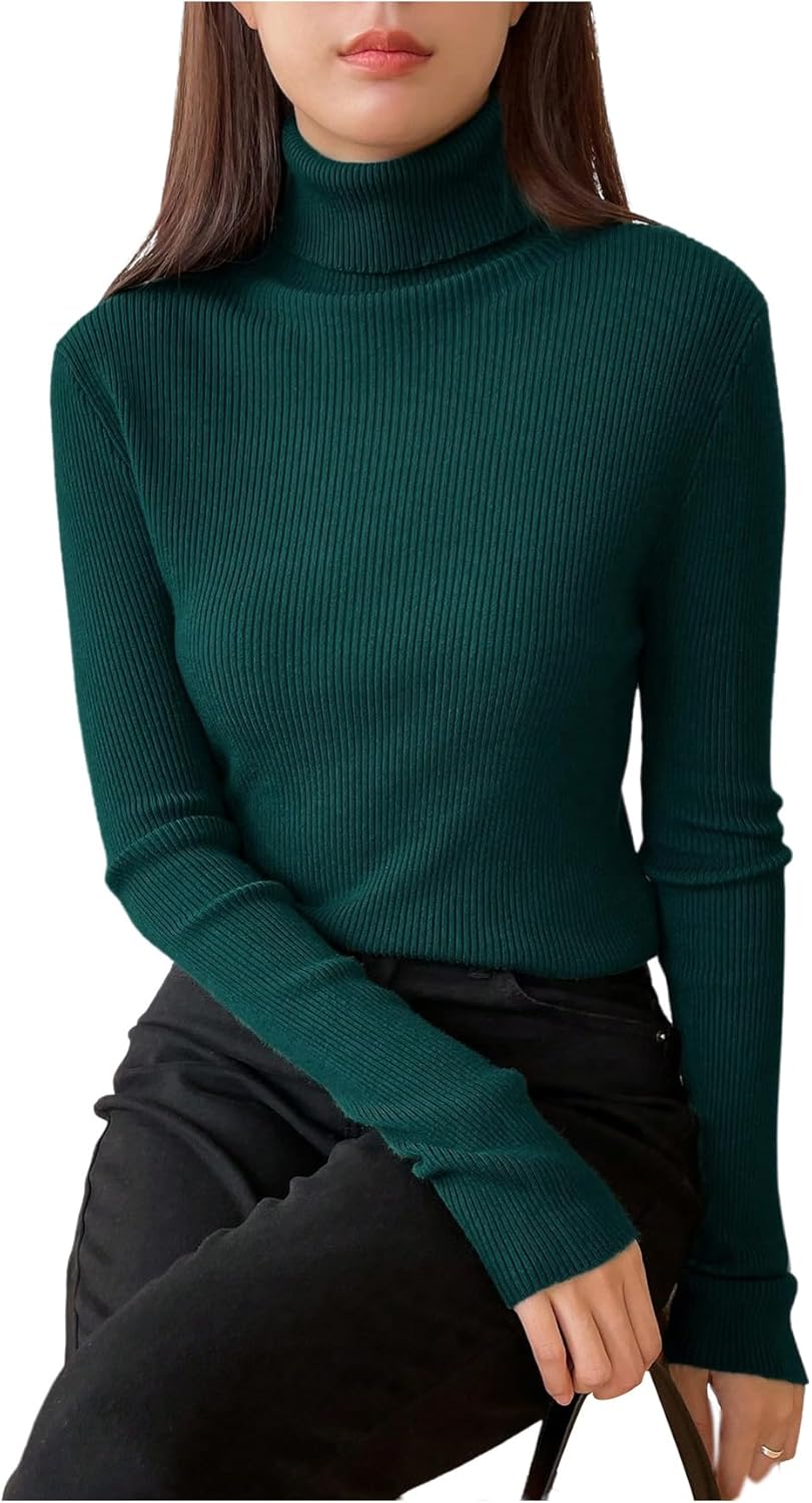 SweatyRocks Women's Business Casual Cowl Neck Sweaters Knitted Pullover Teacher Outfits Work Tops - Image 5