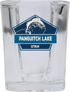 Panguitch Lake Utah Souvenir 2 Ounce Square Base Liquor Shot Glass