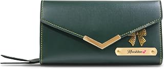 Innovative Gifts Women's Personalized Leather Wallet with Name & Charm I Customized 3-Fold Ladies Clutch I Stylish Purse G... Price In India