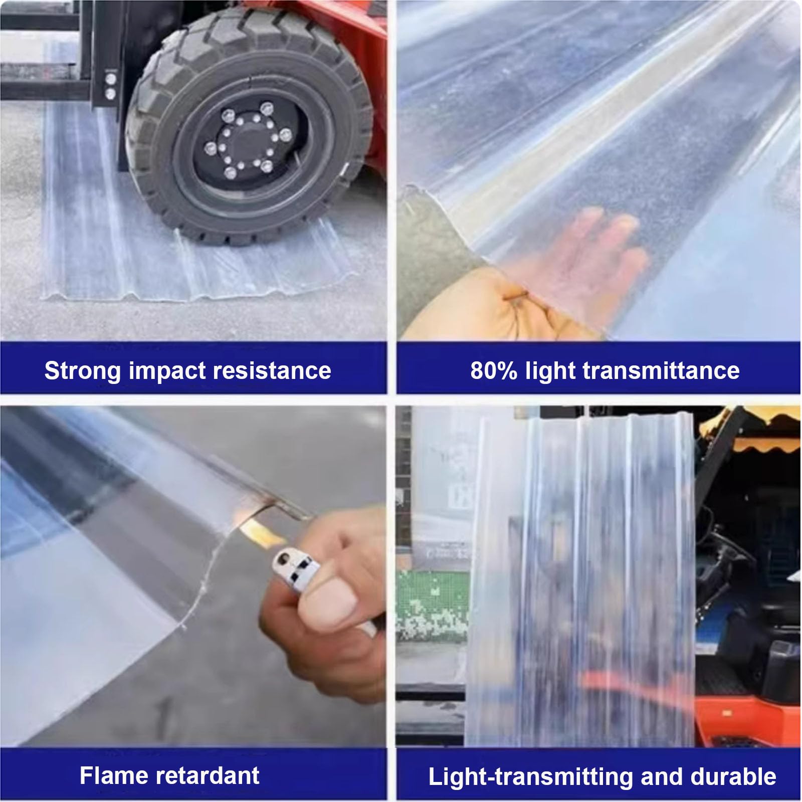 Hojas De Techo Corrugado, Planchas Transparentes Tejados De 1 Mm De Espesor, Placa De Iluminación Natural De Fibra De Vidrio, Placa Ondulada Anti-UV Para Uso En Exteriores (0.9×1.7m/35×67in)