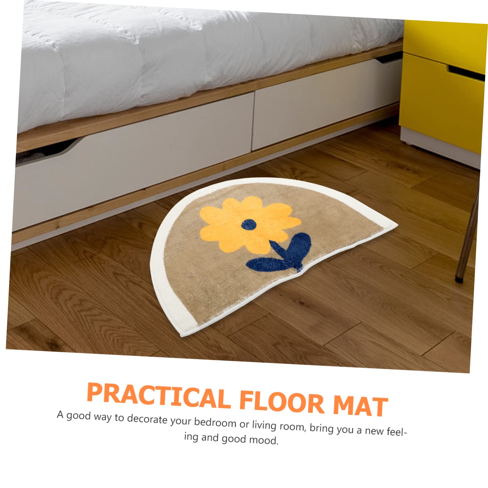 Tappeto Antiscivolo Semicircolare Assorbente e Lavabile Per Ed Decorativo Per