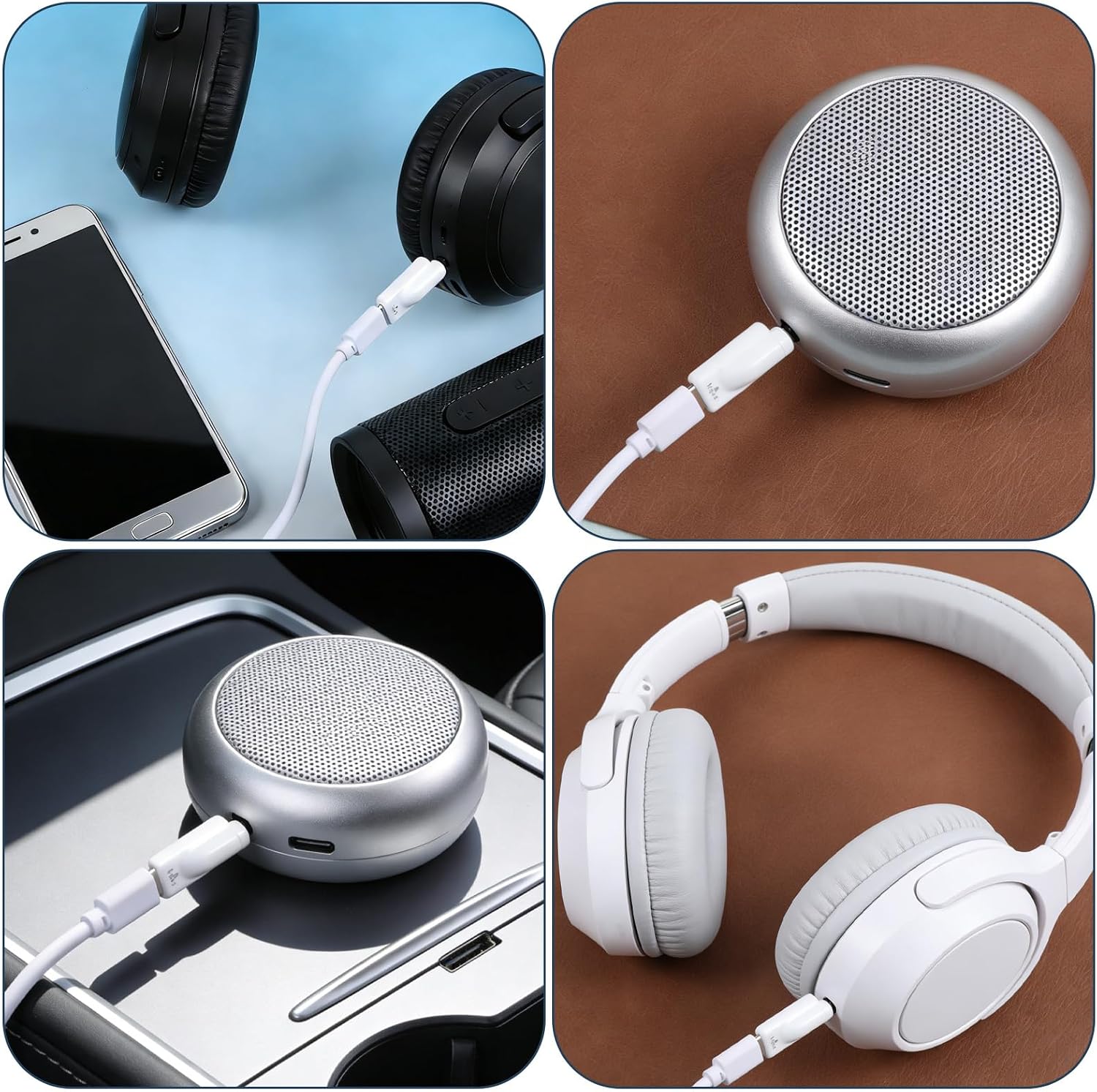 2PCS Headphone Jack Adapter, TypeC Female to 3.5mm Male Audio Cable Adapter Analog Cable Converter USB C to Aux Audio Dongle Compatible with MP3 CD Players Laptops Tablets Smartphone Earbuds image 5