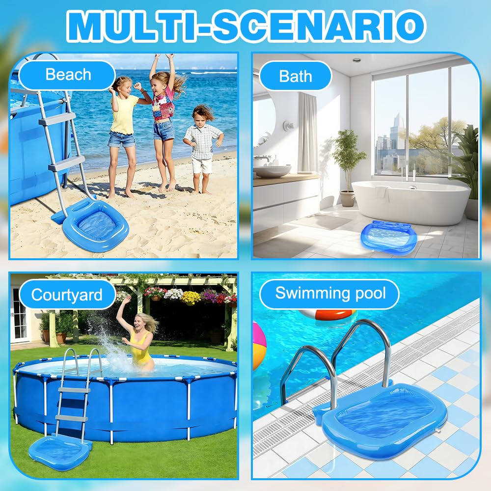Vaschetta Lavapiedi Piscina, HOVCEH Lavapiedi per Piscina Gonfiabile con Ganci, Vaschetta Piedi Piscine per Ingressi Piscine, Bacinella Piedi Piscinas per Lavare Sabbia E Sporco Prima Di Entrare