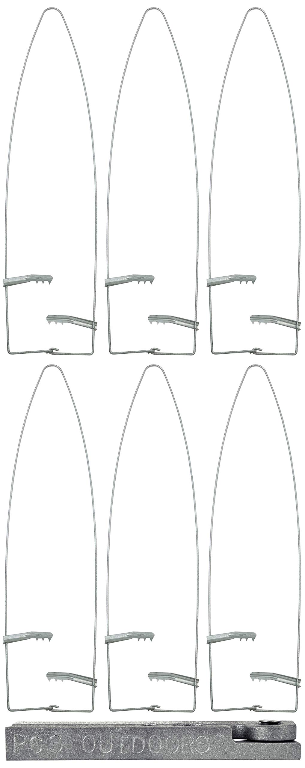 Duke Traps (6 Pack) #4 Wire Fur Stretcher Value Package - Tail Stripper Included