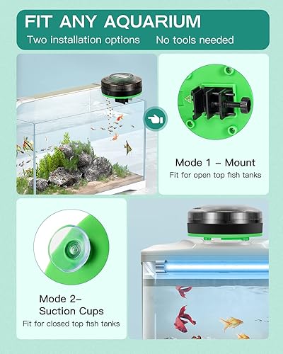 Miniatura 3 de Petbank - Alimentador automático de peces para acuario - Alimentador de peces con protección contra la humedad y alimentación precisa para Betta,