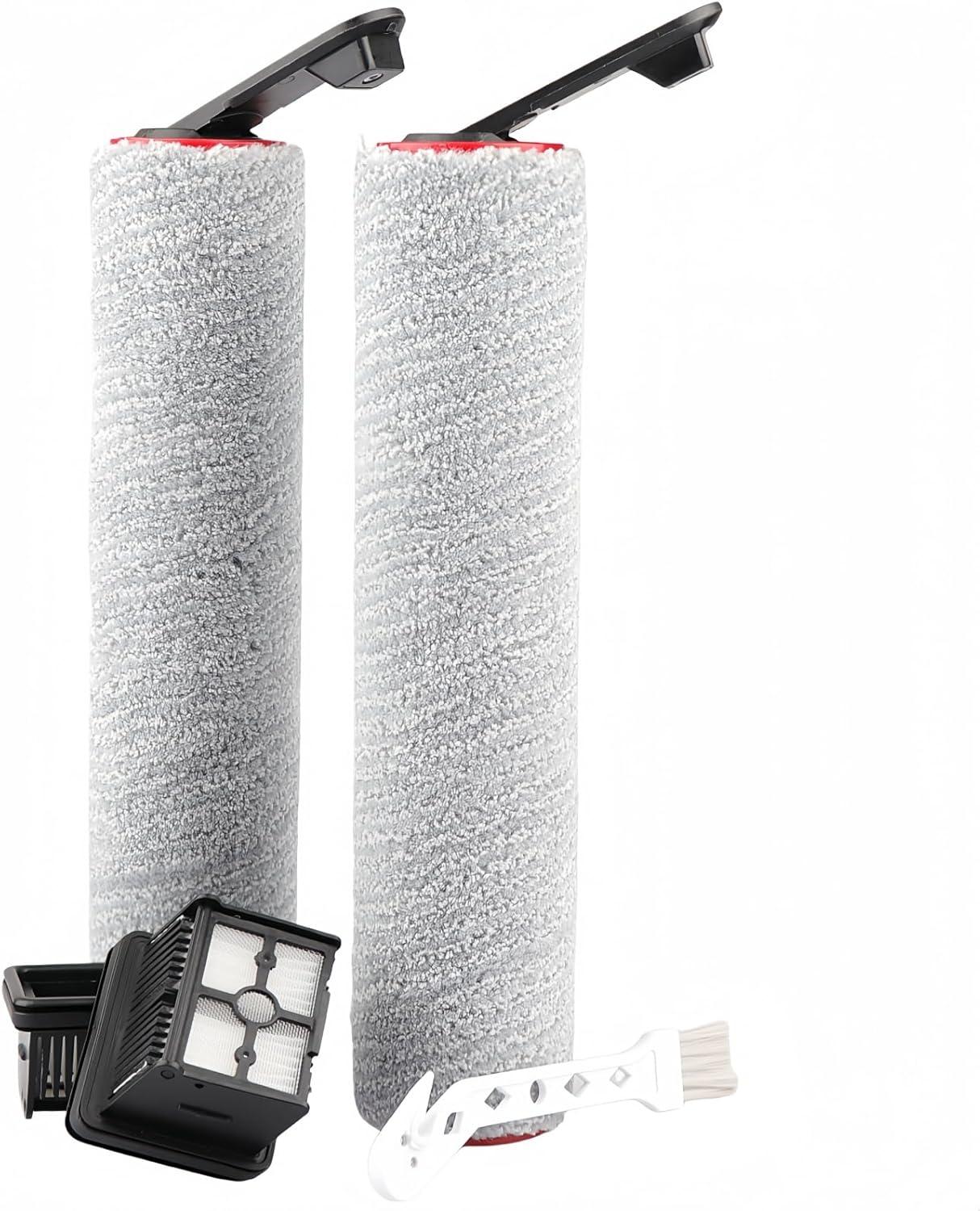 2P Brush Rollers and 2P HEPA Filters Kit Compatible with Dreame H12 Pro FlexReach / H15 Pro Wet Dry Vacuum Cleaner Spare Parts Accessories (For H12 Pro FlexReach / H15 Pro)
