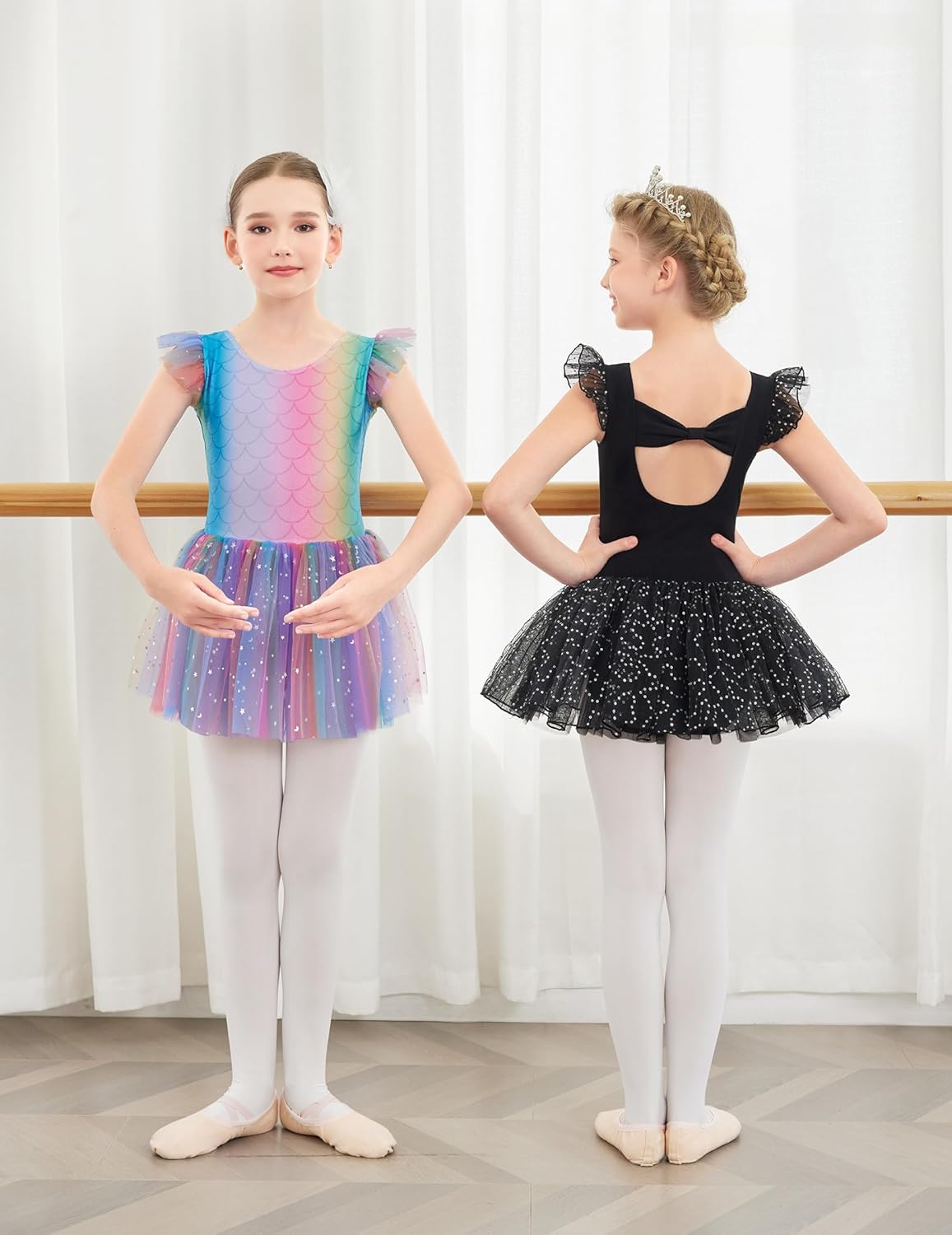 Zaclotre Girls Ballet Ruffle Short Sleeve Skirted Leotards with Tutus Skirt Dance Dress Ballerina Outfits - Image 4
