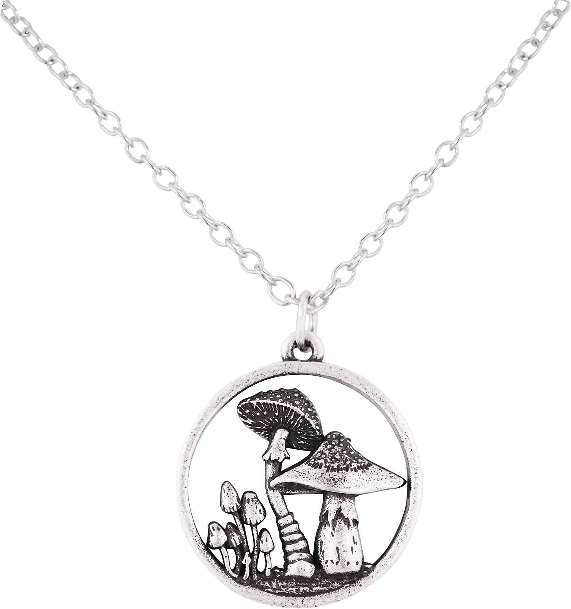 HAQUILMushroom Magical Necklace Mushroom Pendant Necklace Nature Mushroom Charm Creative Chain Mushroom Stuff Necklace Vintage Mushroom Necklace Jewelry Gifts For Women