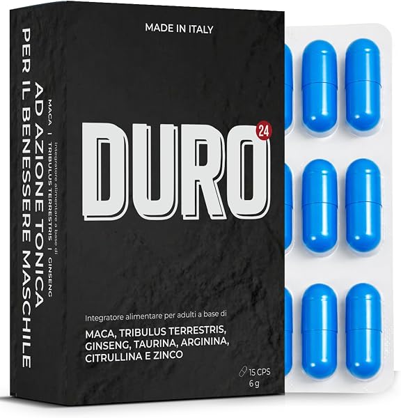 Strong Supplement for Active Men - Fast and Long-Lasting Effect - Natural Concentrated Formula with Maca, Tribulus Terrestris, Ginseng, Arginine, Citrulline, Taurine and Zinc for Energy and Strength - 1