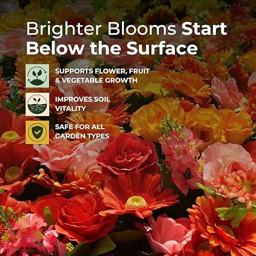 Miniatura 2 de Bloom Up - Enmienda microbiana para el suelo, potenciador de crecimiento orgánico de plantas para la salud del suelo y el desarrollo de raíces,