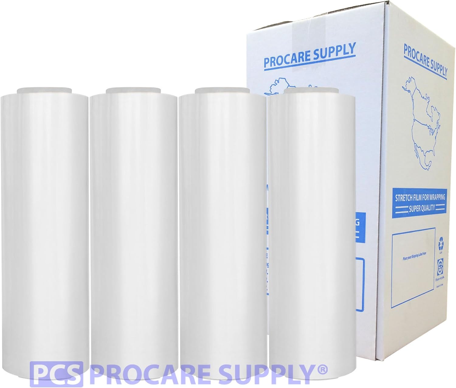18" x 1000' 70 Gauge 4 Rolls Pallet Hand Shrink Wrap Stretch Film Super Quality