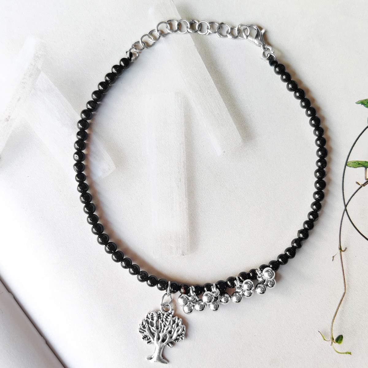 Shubhanjali Nazariya Crystals Stone Anklet for Women & Girls