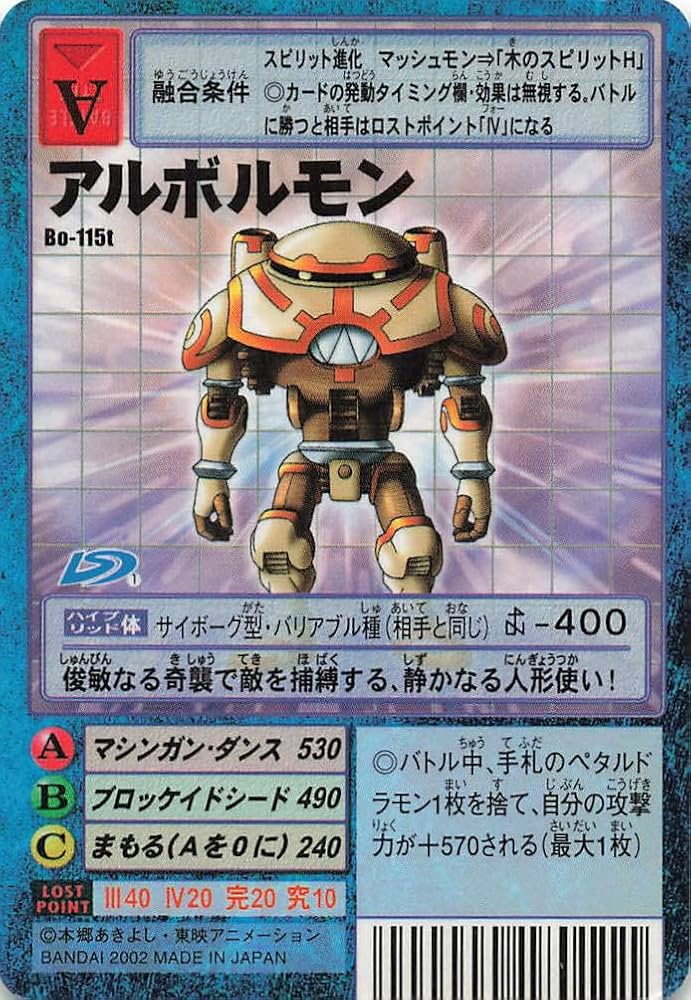 Amazon.co.jp: デジモンカード アルボルモン Bo-115t : おもちゃ
