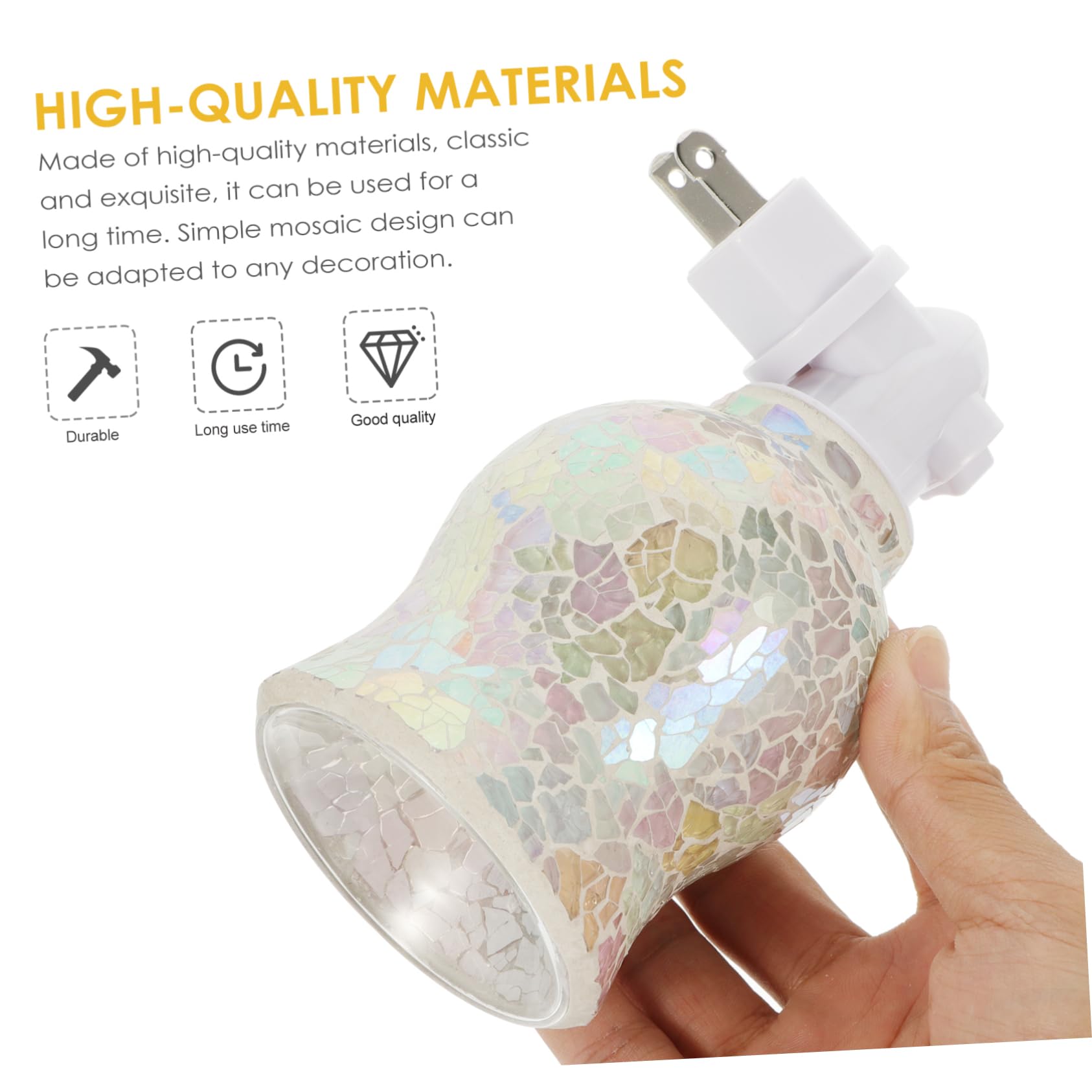 ABOOFAN 1pc Melting Wax Night Light Home Lamp Candles Fragrance Lamp Essential Oil Lamp Burner Household Fragrance Light Easy to Operate Aroma Lamp Nightlight Electric Glass Plug in Light