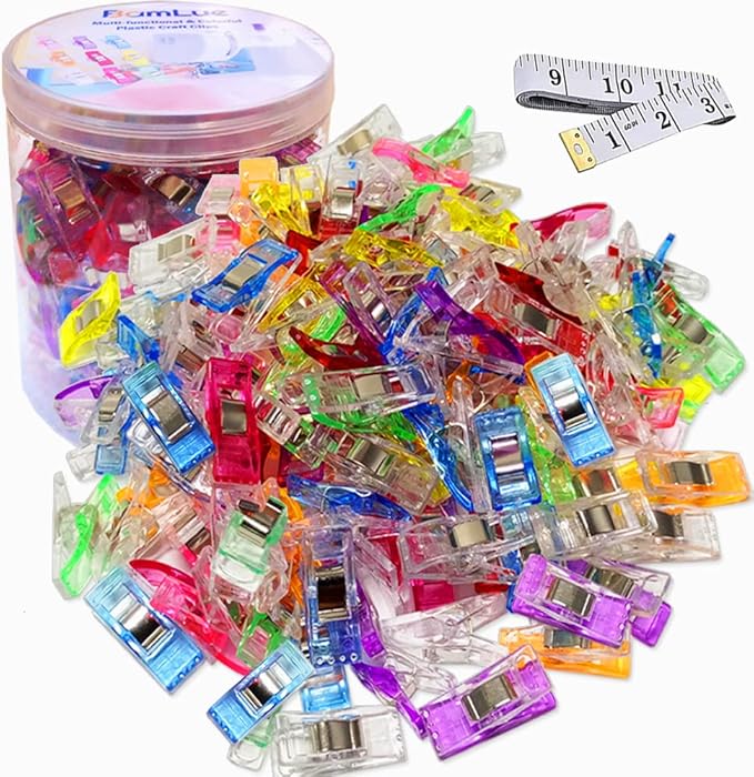 BamLue 100 Pieces Sewing Clips MultiColor for Sewing Craft