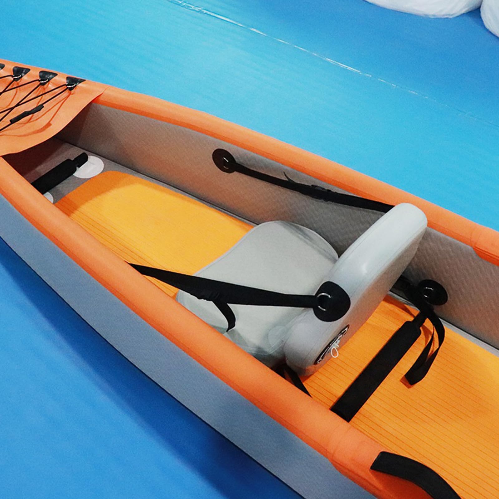 Aufblasbarer Kajaks-Sitz mit Rückenlehne, verstellbarer Gurt, Kanus, Rückenlehne, universal, Paddelboard-Sitz