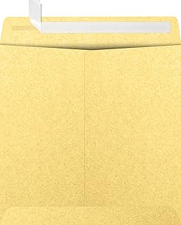 9 x 9 Square Envelopes - Gold Metallic (250 Qty.)
