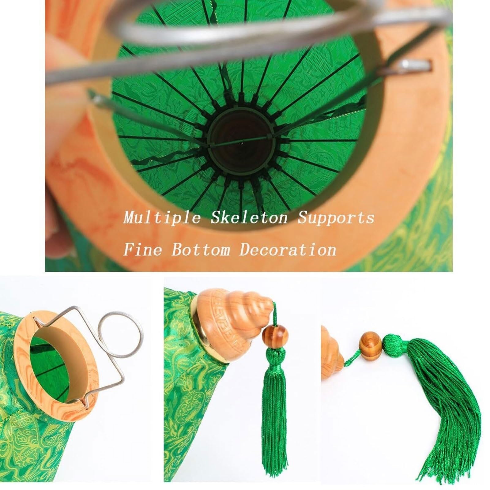 Paquete de 2 farolillos chinos de 40 cm (16 pulgadas), farolillos colgantes tradicionales asiáticos de seda for decoración de jardines y patios exteriores.(Rot)