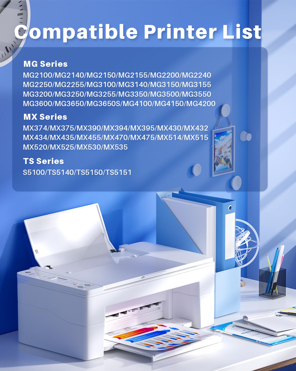 PG-540XL CL-541XL Cartucce Compatibili per Cartucce canon 540 541 XL PG540 e CL541 per Pixma TS5150 TS5151 TS5100 MG3650 MG3650S MG3600 MG4250 MX475 MX395 MX535(Nero e Colore)