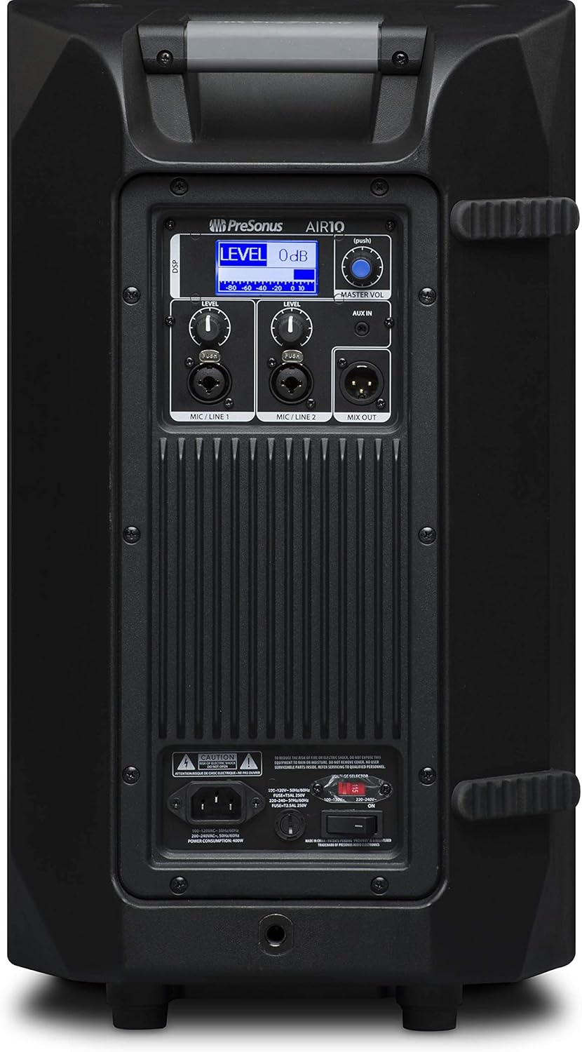 PreSonus AIR10 Active Loudspeaker, rear panel with controls and inputs
