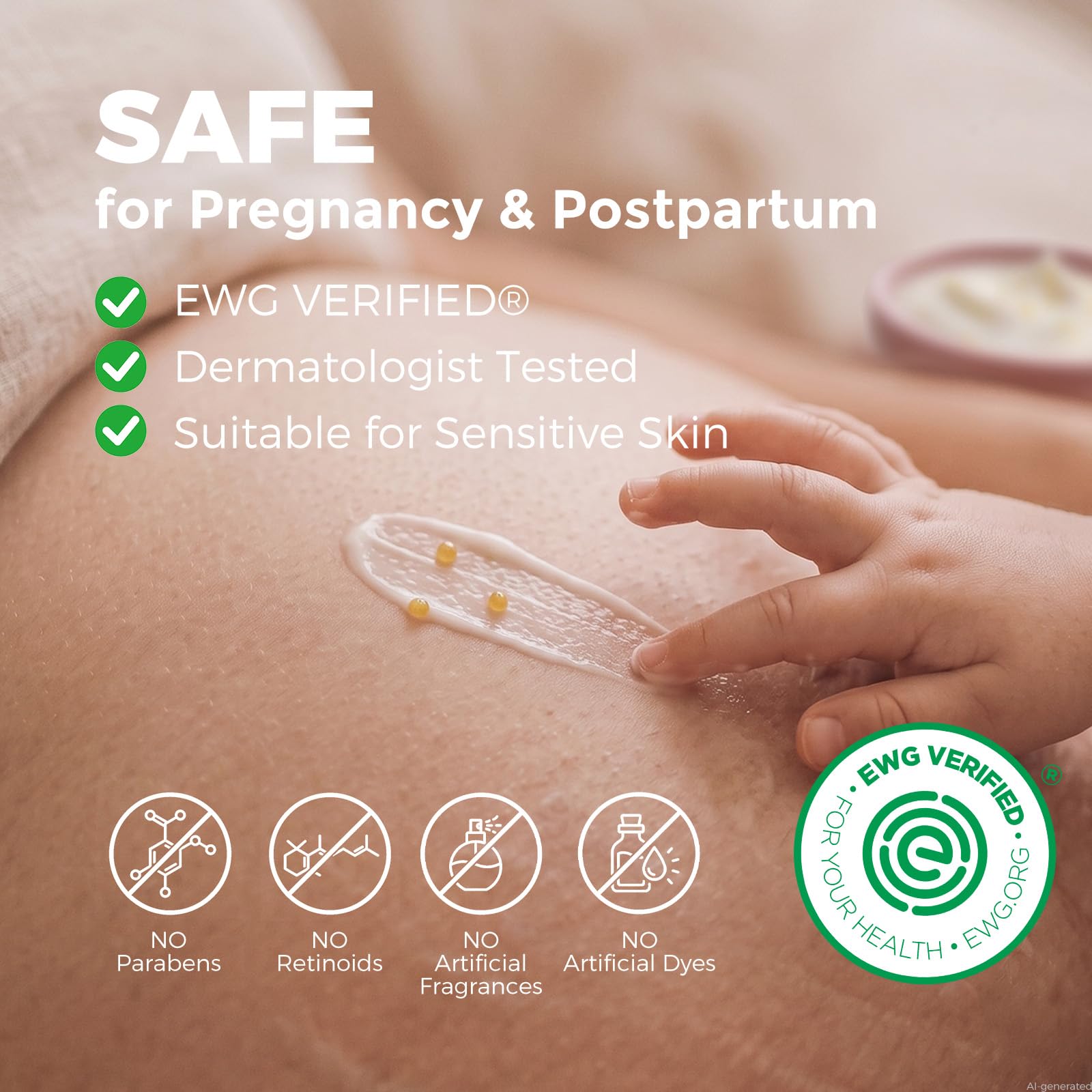 Momcozy Stretch Mark Cream with Peptides and Centella