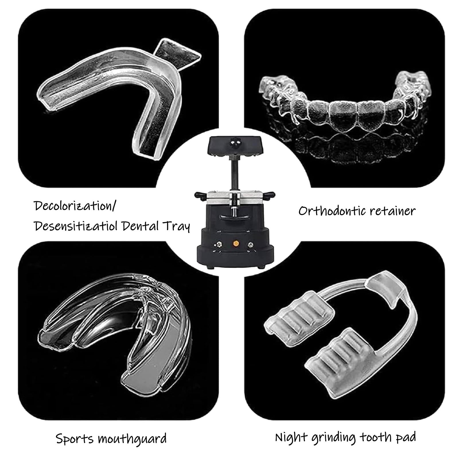 1200 W Dental-Vakuumformmaschine, tragbares Labor-Thermoformgerät, robuster, verstellbarer Materialformer for Schienen, Mundschutz, Retainer
