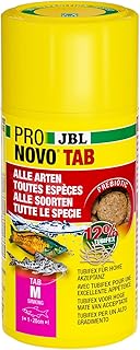 JBL Pronovo Tab, Food for All Aquarium Fish 1-20 cm, Fish Food Tablets, Size M, 100 ml