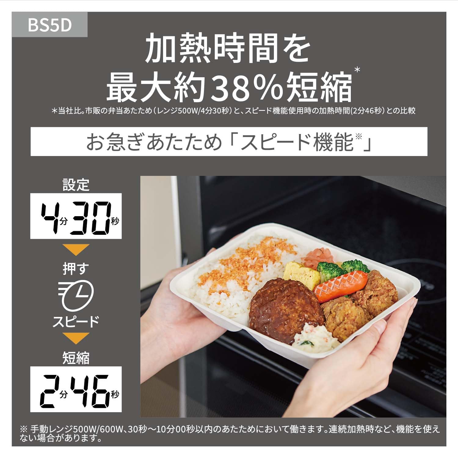 パナソニック ビストロ オーブンレンジ 26L NE-BS5D-K ブラックサムネイル7