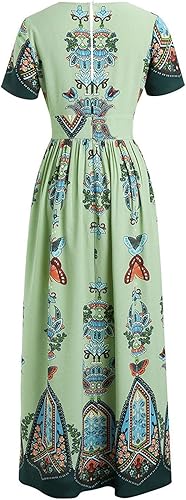 Miniatura 6 de Vestidos de talla grande para mujer, vestido de verano 2023, elegante, sexy, entallado, para invitadas de boda, vestido largo bohemio floral de moda