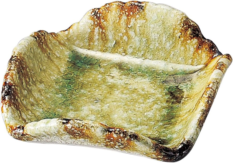 Yamashita Kogei 14032120 Ash Glaze Flowing 4.5 x 4.5 x 1.3 inches (11.3 x 11.3 x 3.3 cm)