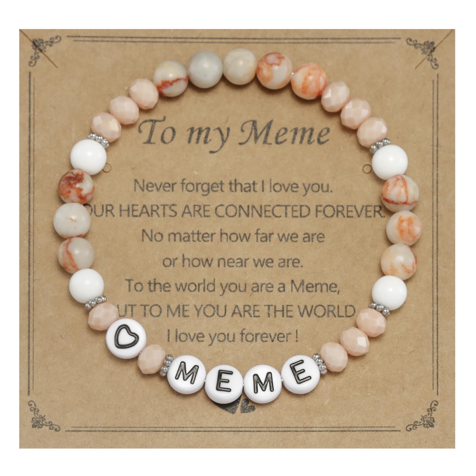 HUTIMY Meme Gift Grandma Women from Grandson Birthday Best Mothers Day Funny Meme Bracelet
