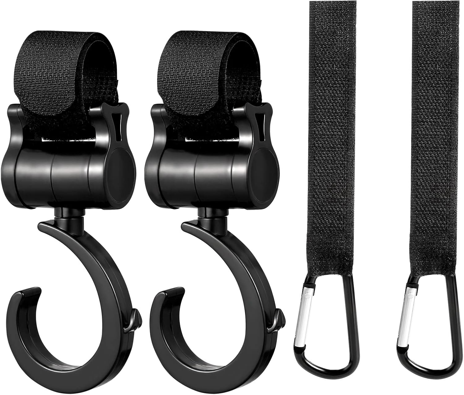 Fuyamp 4 Pack Buggy Clips Stroller Pram Hooks Baby Bag Clips, Clip Your