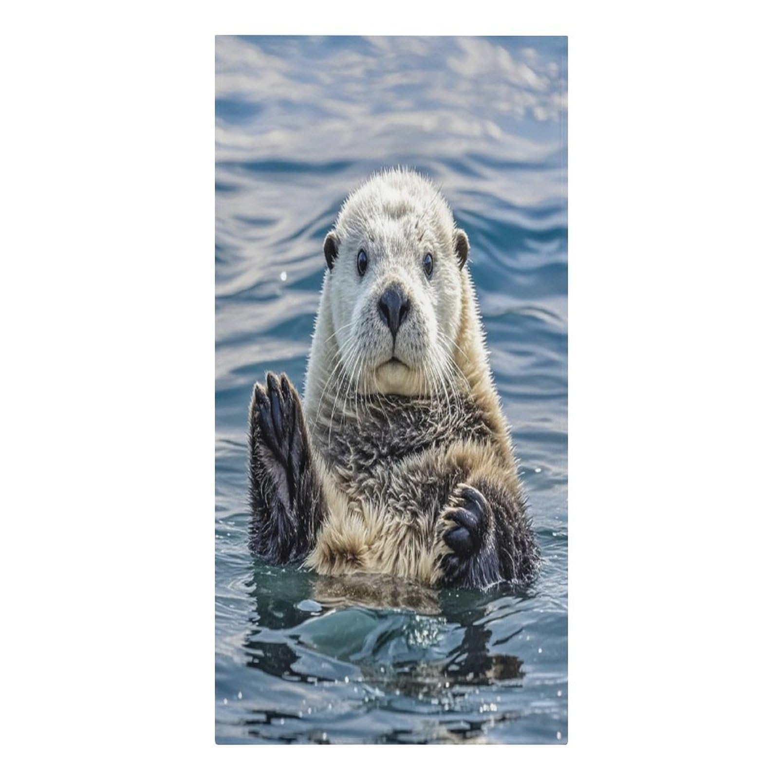 FekiLoot Sea Otter Towels Lightweight Thin Beach Towel Classic Soft Large Pool Towel Highly Absorbent Sand Free Bath Towels Travel Blanket for Vacation Essentials Adult Gift 30" X 61"