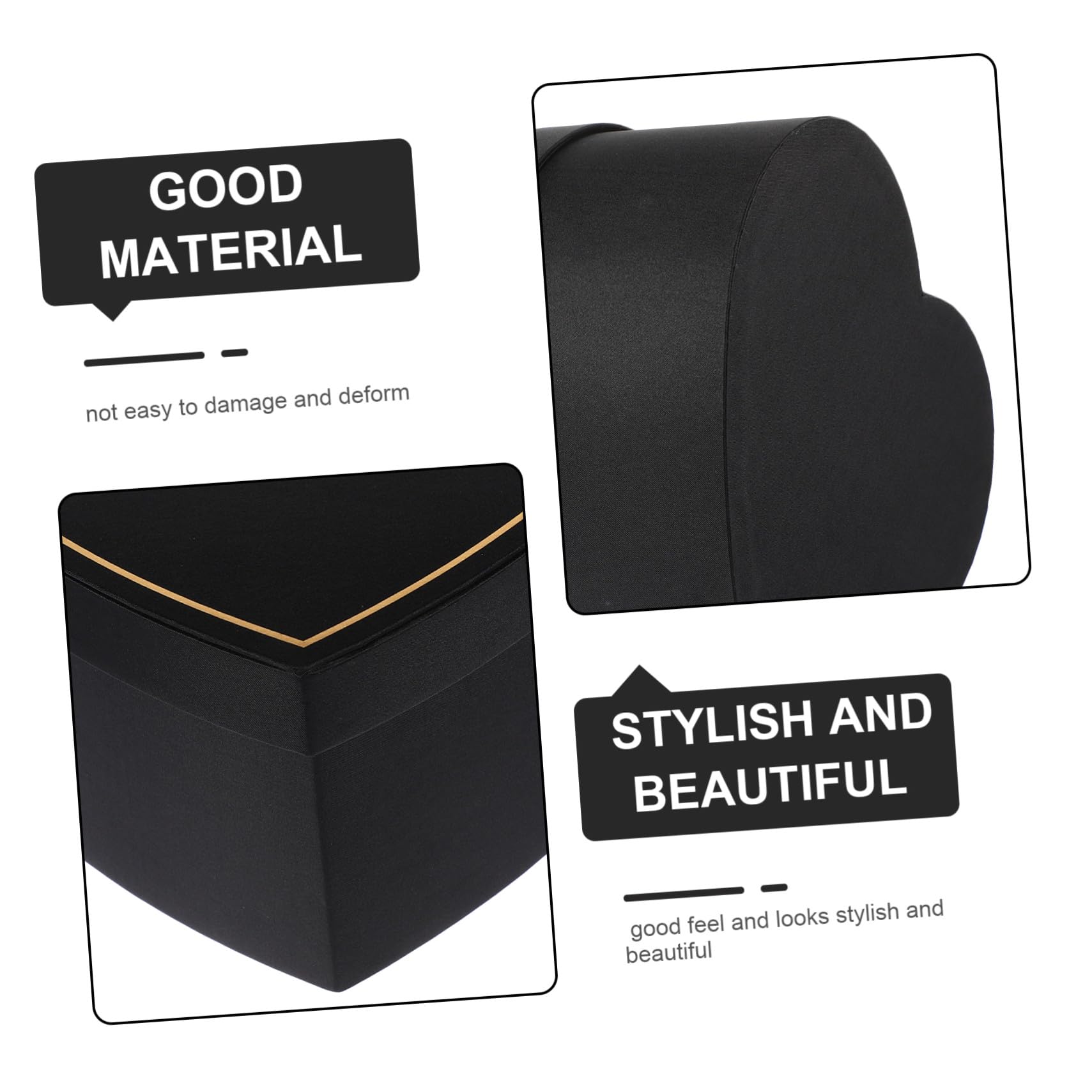 FRCOLOR Herzförmige Schwarze Geschenkbox mit Deckel Leere Aufbewahrungsbox für Blumenarrangements Stilvolle Herzbox für Blumen Geschenkverpackung für Besondere Anlässe