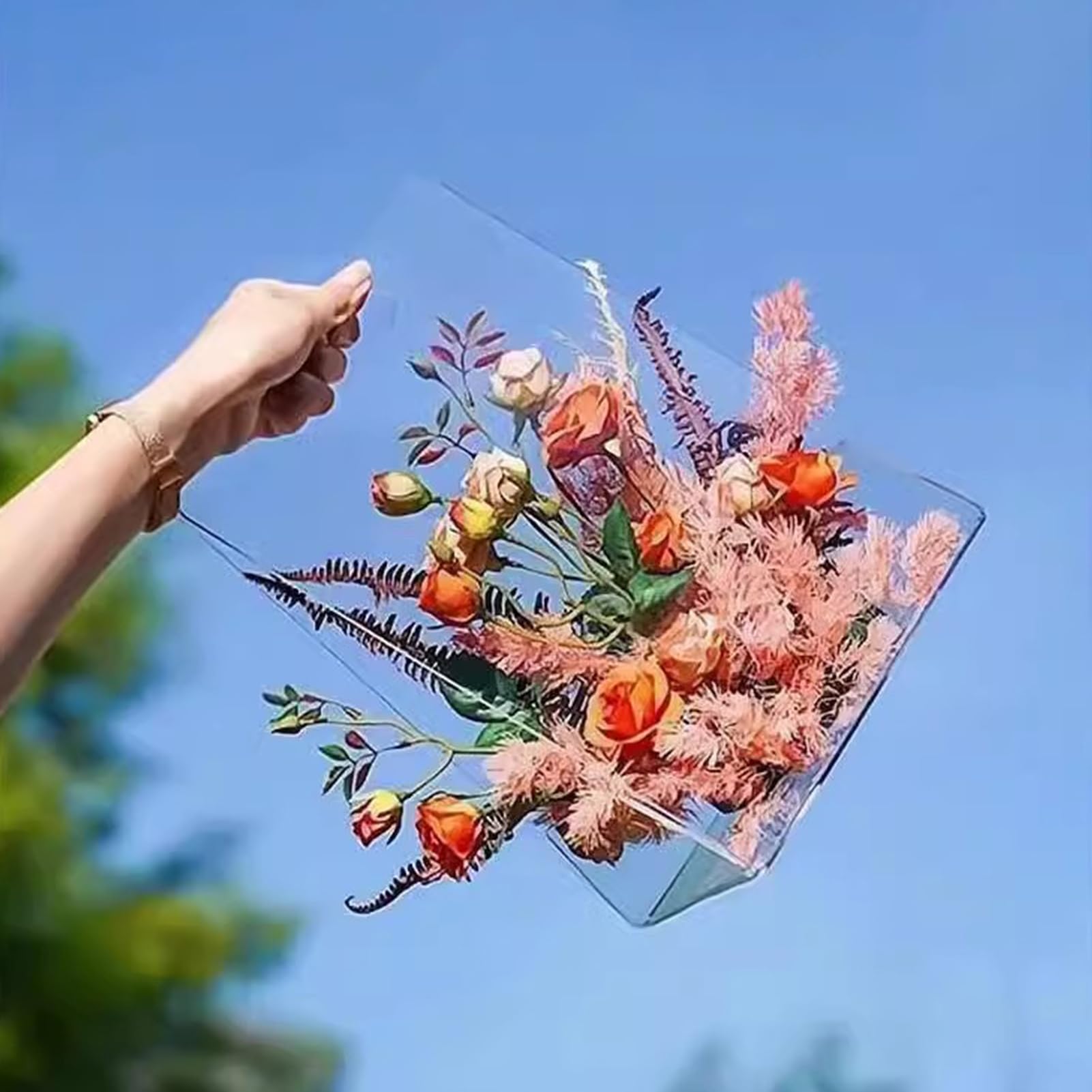 Zxfdsfdbnm Boîte De Présentation En Acrylique Transparent Pour Fleurs Séchées