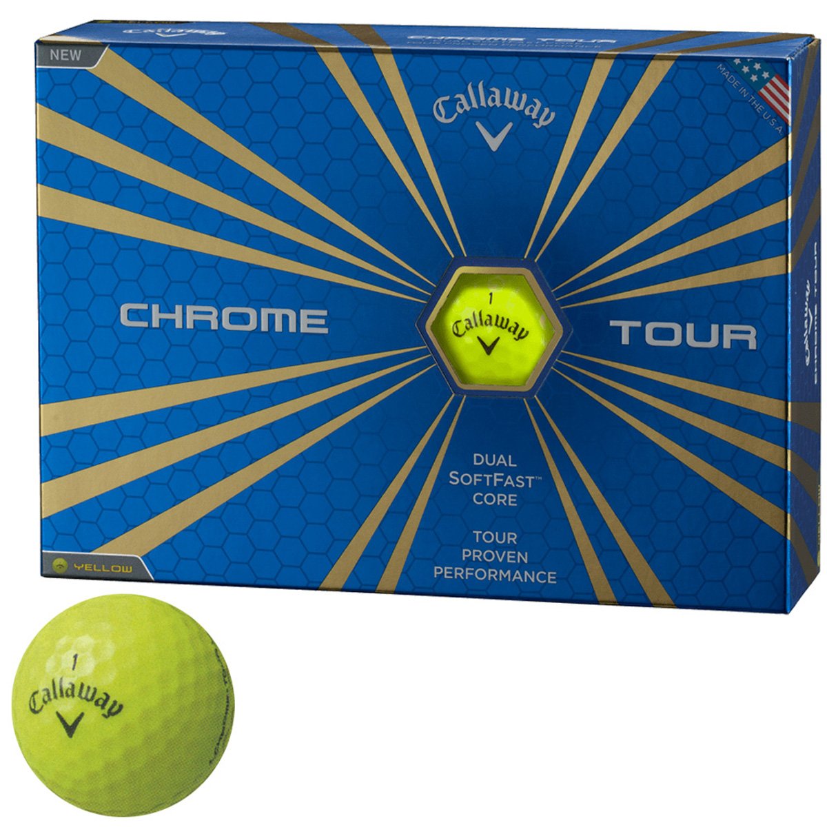 Amazon.co.jp: キャロウェイ (Callaway) ゴルフボール CHROME TOUR 1 