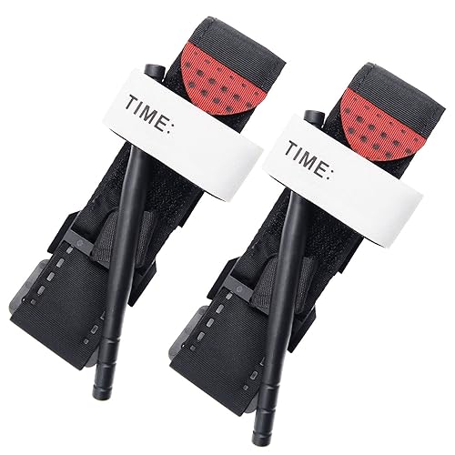 Torniquete 2 torniquetes tácticos hechos para respuesta de primeros auxilios senderismo y emergencia emergencias graves y flujo sanguíneo oclusivo