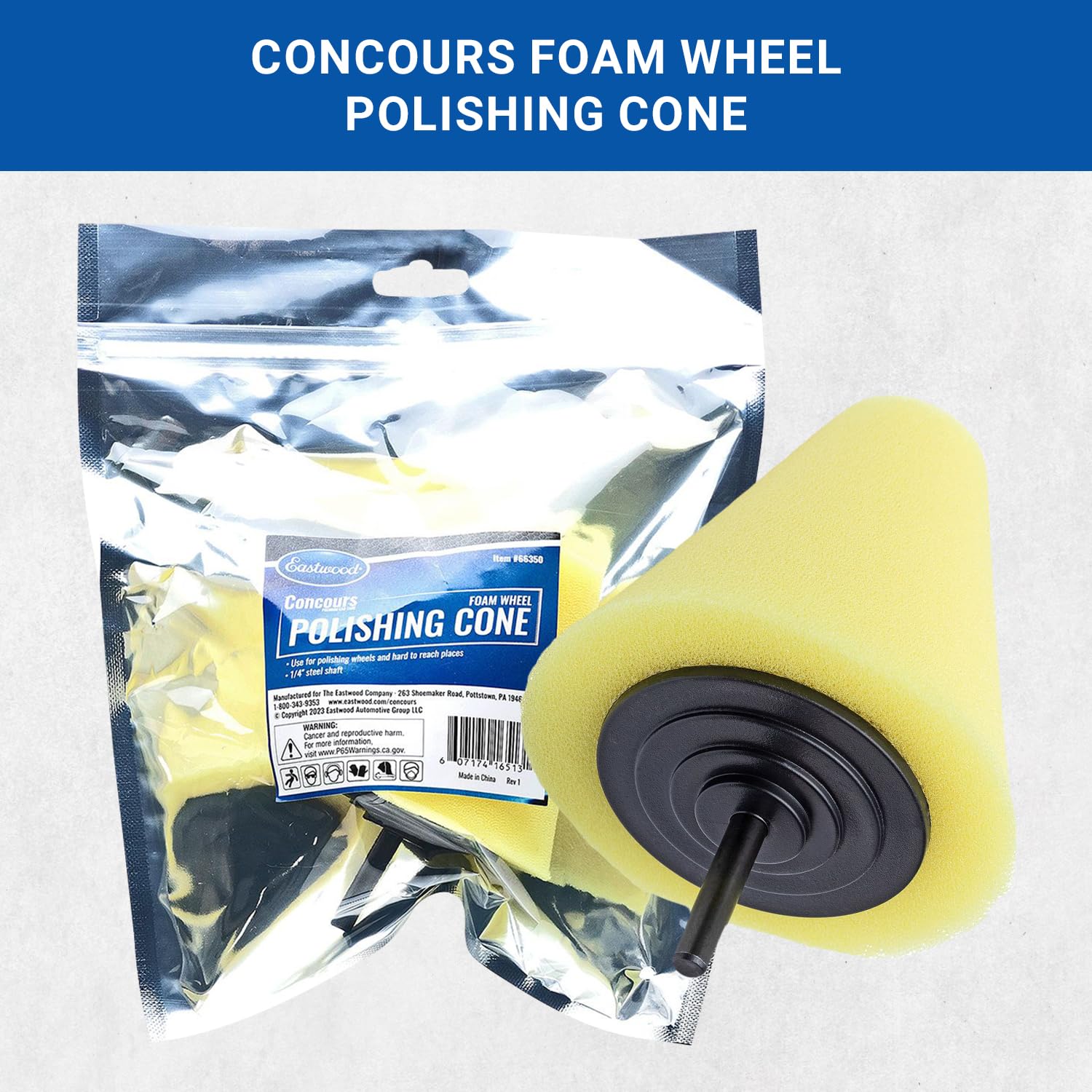 Eastwood Concours Foam Wheel Polishing Cone