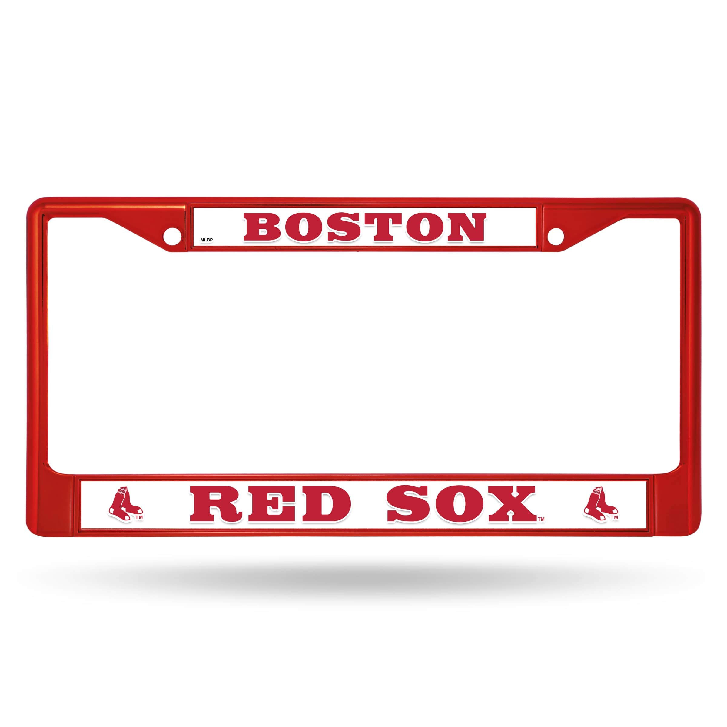 MLB Red Sox Chrome Frame, Red, 15 x 8, Logo Color