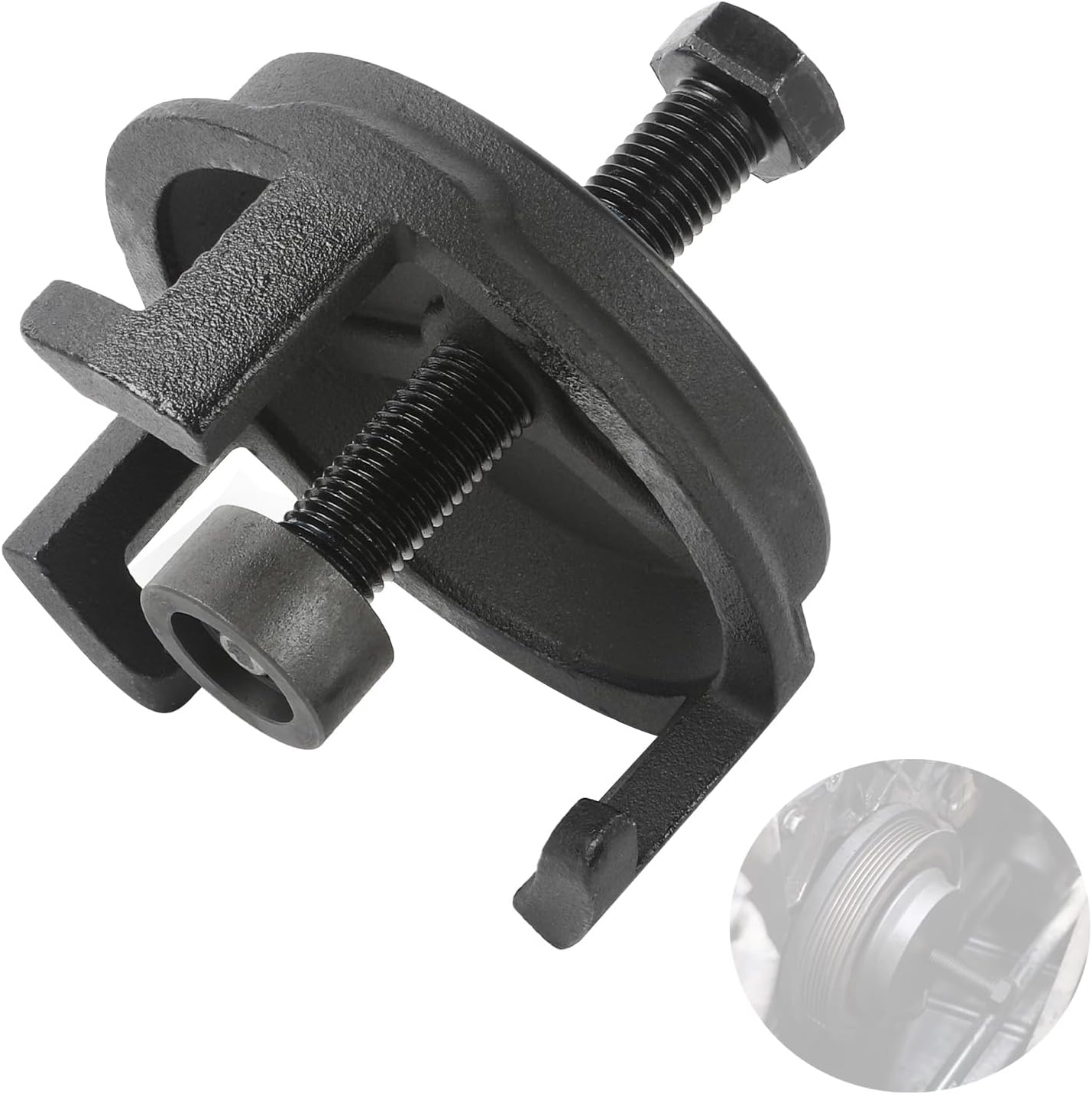LS Harmonic Balancer Mounting Puller Pulley Tool 25264 Compatible with GM Jeep Chrysler Dodge,Engine: 5.3L, 5.7 LS1, 6.0 LS2, 6.2 LS3, 7.0L Crank Pulley Puller, Remove LS Balancer Without Tapped
