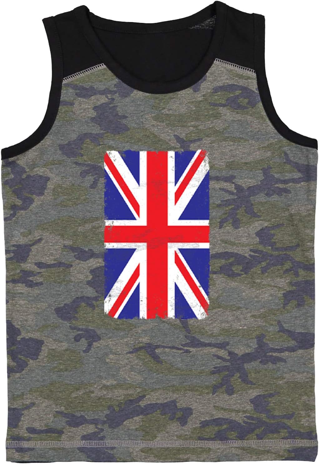Great Britain Flag - United Kingdom Youth Contrast Back Tank Top