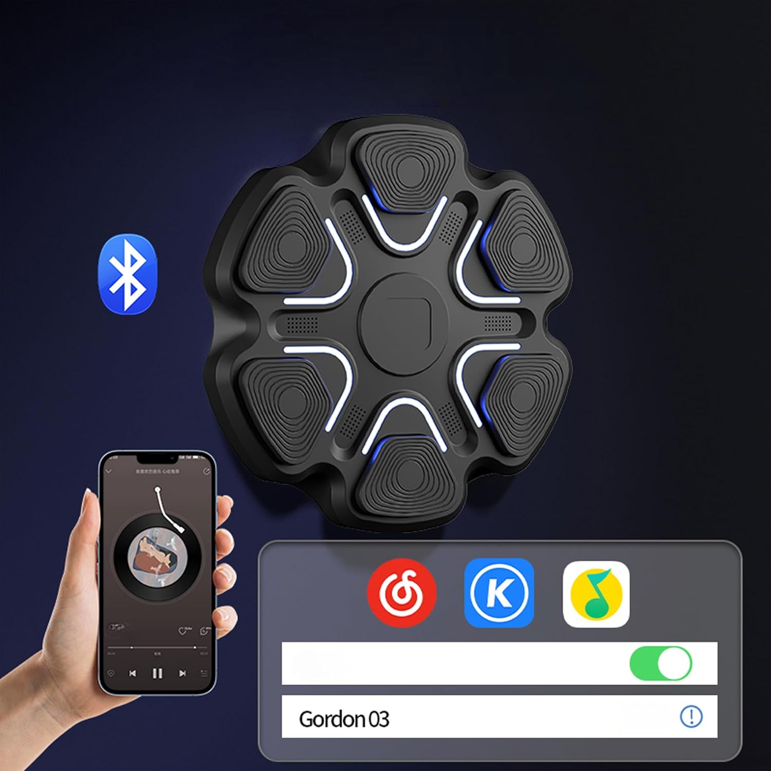 Music Boxing Machine for Adults – Wall Boxing Punching Pad, Machine Boxing Equipment for Training, Music Boxing Workout Trainer for Home or Gym - Gift for Dad