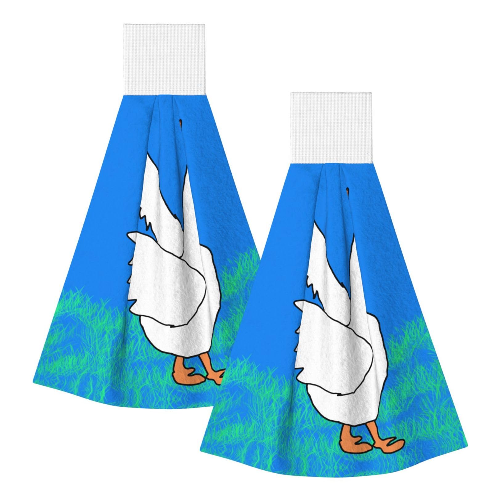 ZQYTGFDC white goose spread its wings Highly Absorbent Dish Towels Soft Coral Fleece Wipe
