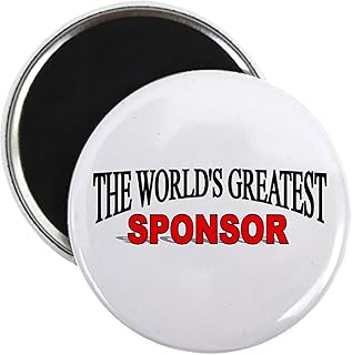 CafePress The World's Greatest Sponsor Magnet 2.25" Round Magnet, Refrigerator Magnet