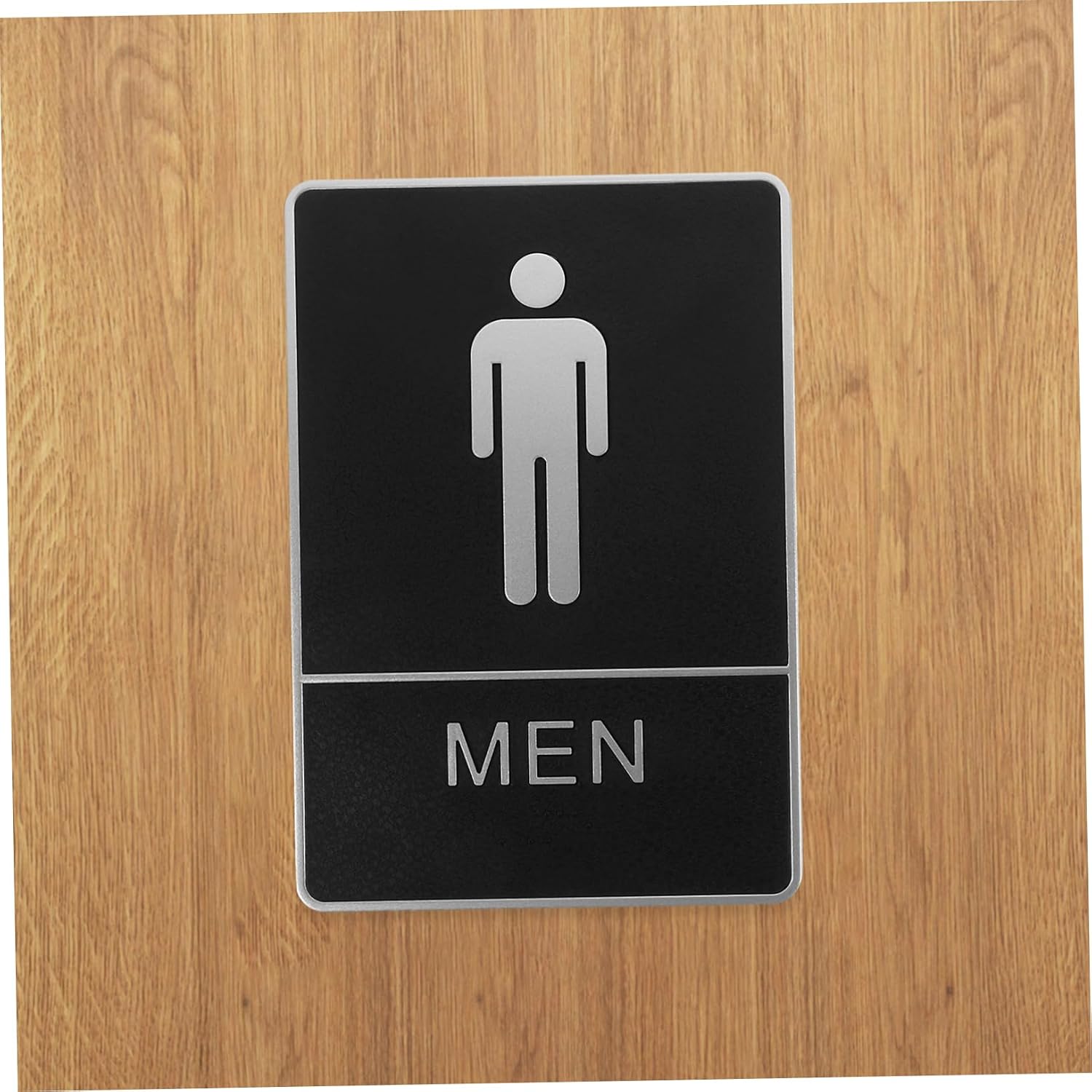 2pcs Practical Restroom Signs Plastic Toilet Sign Modern Bathroom Decor Washroom Identification Plate for Men Women