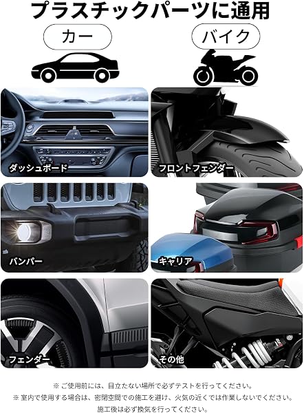 Zepan Car 車用 プラスチック コーティング剤 未塗装樹脂保護剤 光沢復活剤 ゴムパーツ通用 内装 外装 保護 耐久性 ツヤ回復 研磨不要 劣化防止 (200ml) - 5